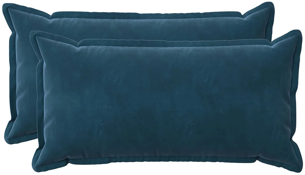 Pagalvėlės užvalkalas 2 pcs HOUTEN Mėlyna 40 x 80 cm Aksomas
