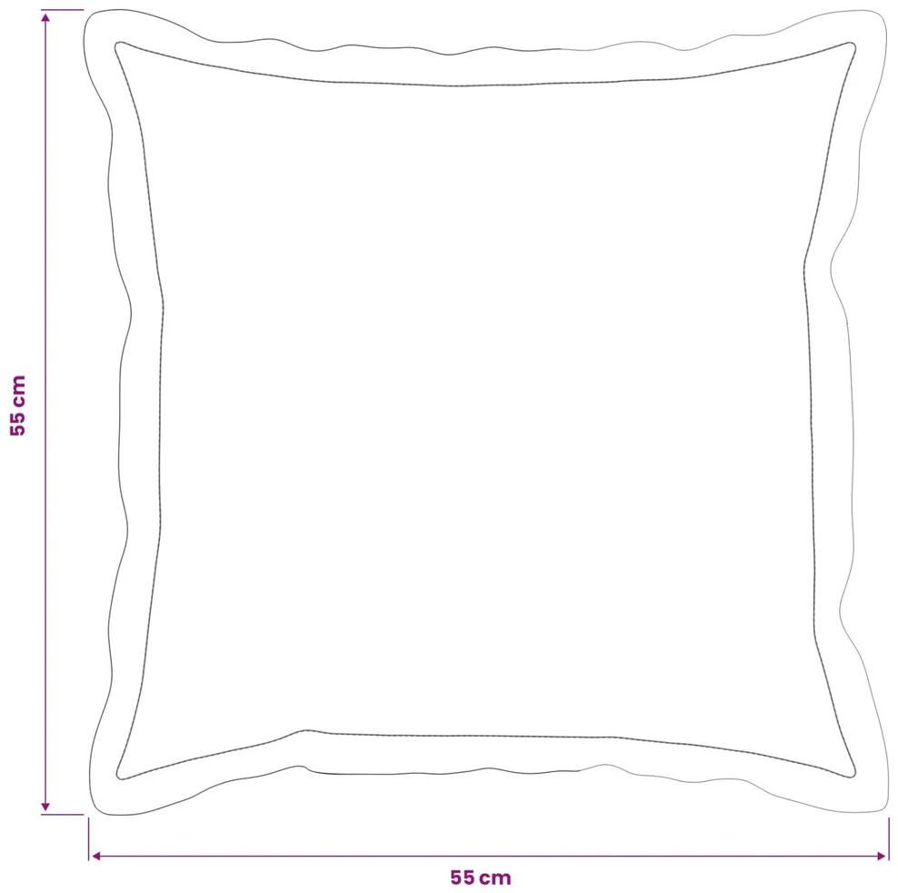 Pagalvėlės užvalkalas 2 pcs HOUTEN Mėlyna 55 x 55 cm Aksomas