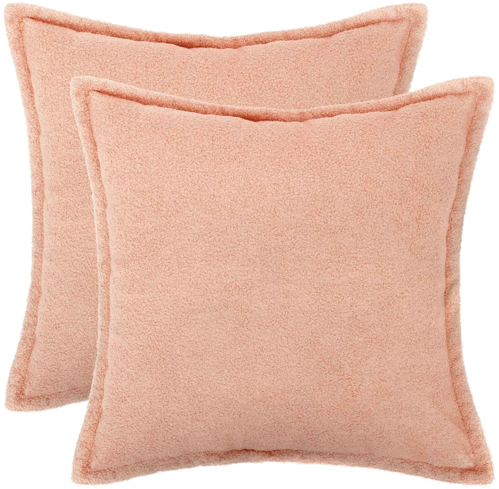 Pagalvėlės užvalkalas 2 pcs HOUTEN Rožinė 55 x 55 cm Bouclé