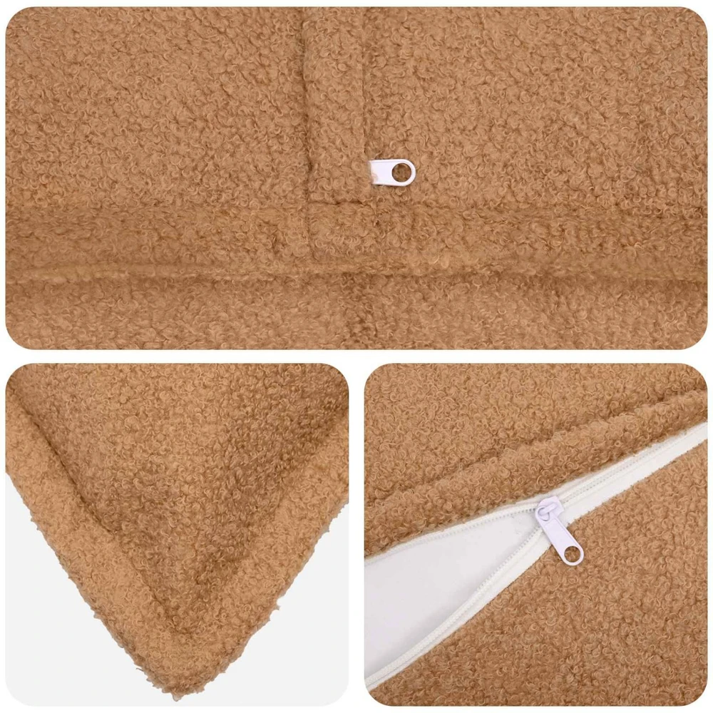 Pagalvėlės užvalkalas 2 pcs HOUTEN Smėlio 60 x 60 cm Bouclé