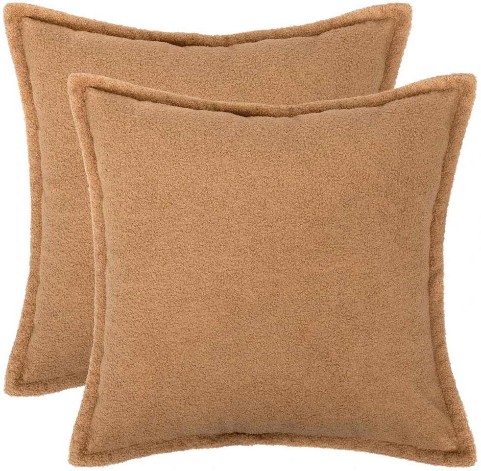 Pagalvėlės užvalkalas 2 pcs HOUTEN Smėlio 60 x 60 cm Bouclé