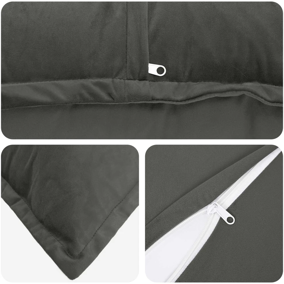 Pagalvėlės užvalkalas 2 pcs HOUTEN Tamsiai pilka 50 x 70 cm