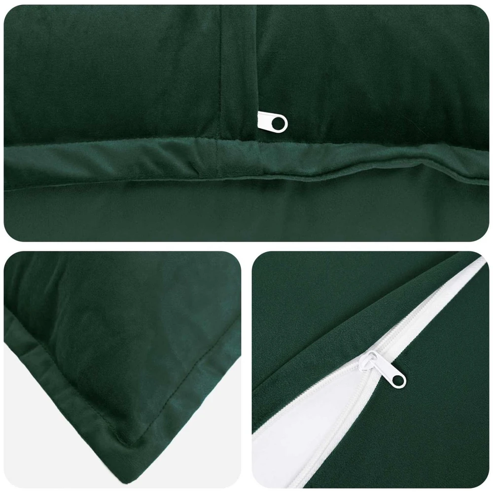 Pagalvėlės užvalkalas 2 pcs HOUTEN Tamsiai žalia 30 x 50 cm