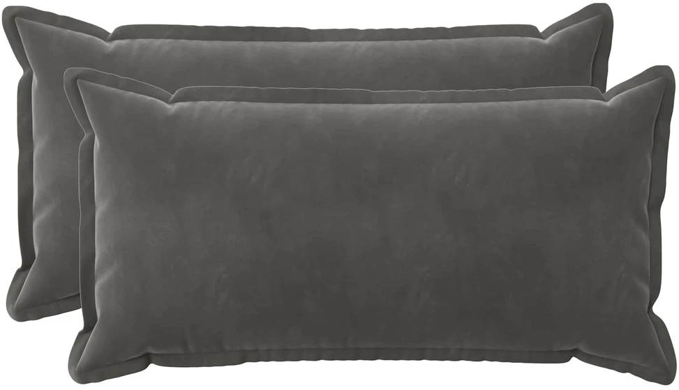 Pagalvėlės užvalkalas 2 pcs HOUTEN Tamsiai pilka 40 x 80 cm