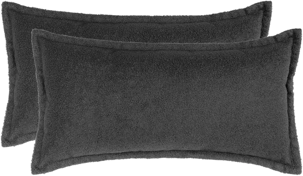 Pagalvėlės užvalkalas 2 pcs HOUTEN Tamsiai pilka 40 x 80 cm