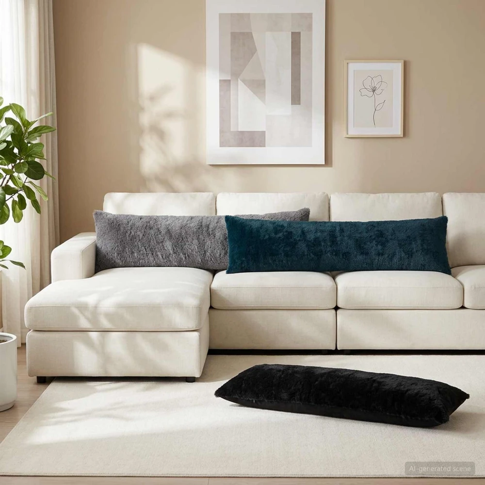 Pagalvėlės užvalkalas 2 vnt. HEERLEN Jūrinė mėlyna 40 x 145 cm