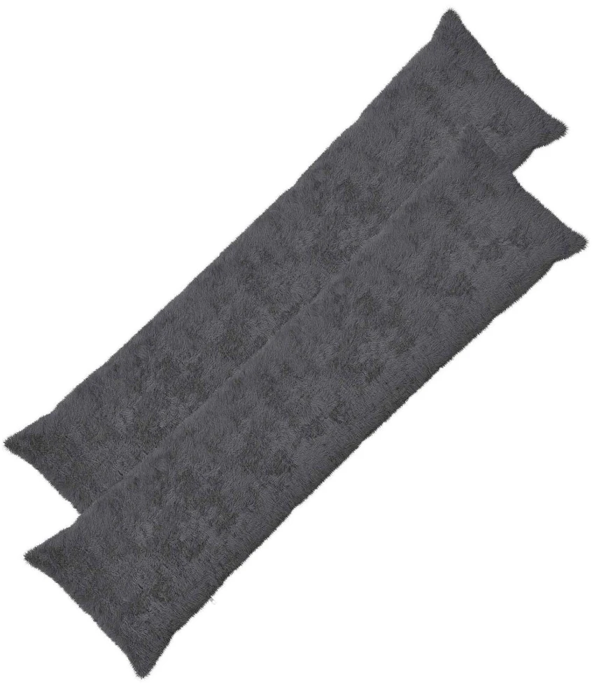 Pagalvėlės užvalkalas 2 vnt. HEERLEN Tamsiai pilka 40 x 145 cm