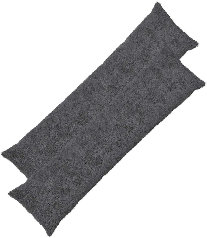 Pagalvėlės užvalkalas 2 vnt. HEERLEN Tamsiai pilka 40 x 145 cm