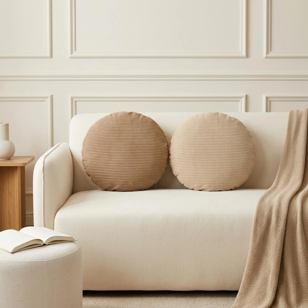 Pagalvėlės užvalkalas 2 vnt. HEERLEN Taupe Skersmuo 60 cm