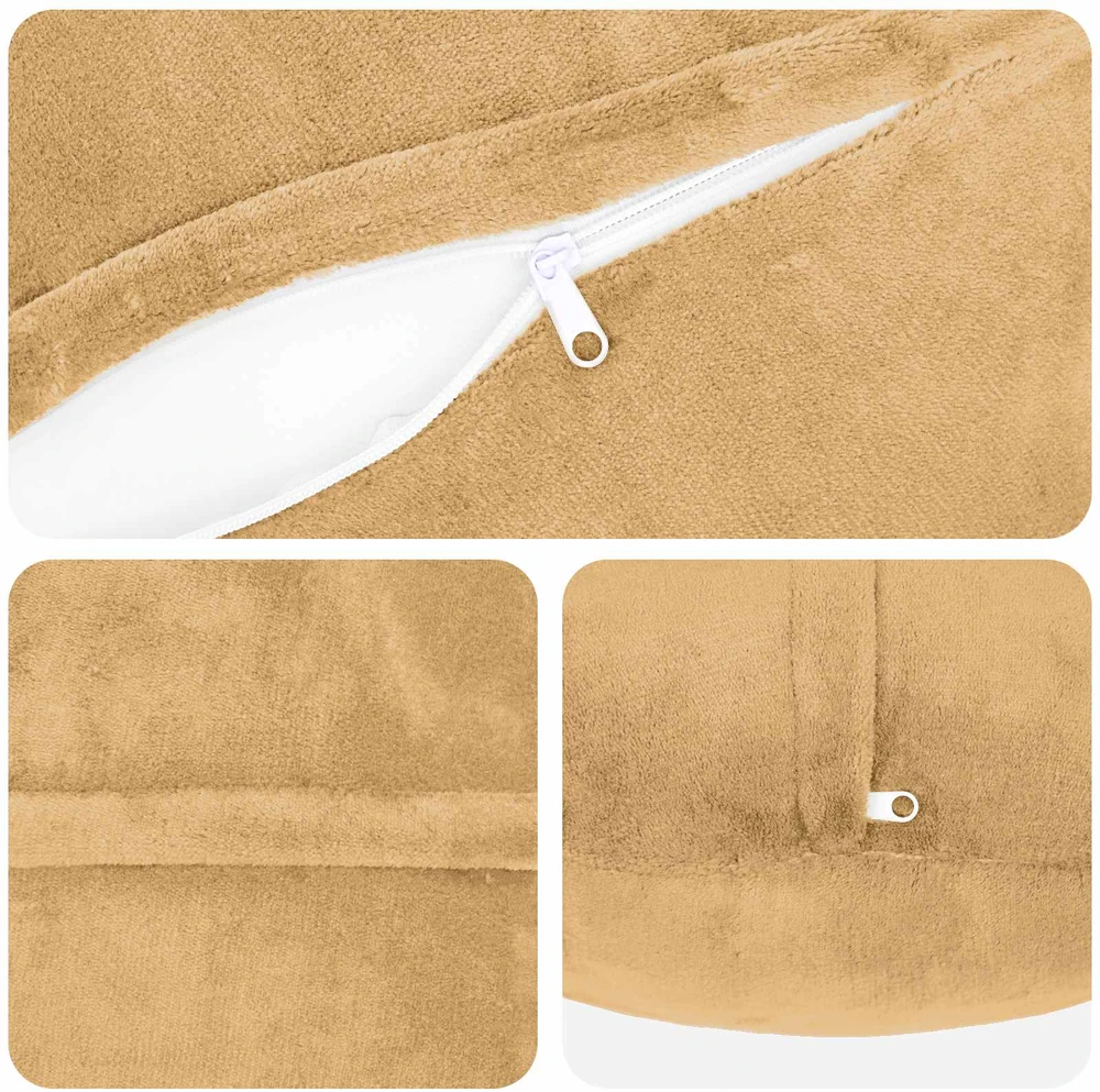 Pagalvėlės užvalkalas 2 vnt. HEERLEN Taupe Ø 30 cm Flanelė