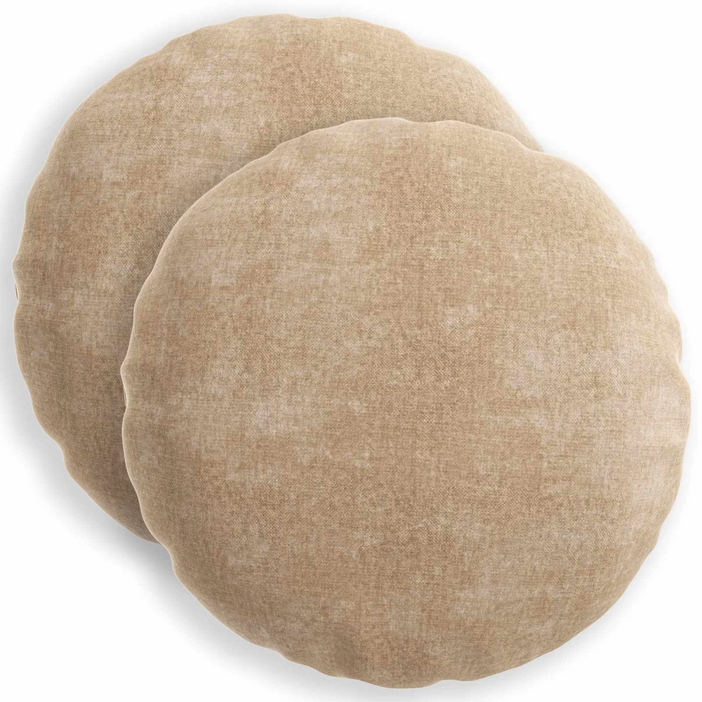 Pagalvėlės užvalkalas 2 vnt. HEERLEN Taupe Ø 40 cm