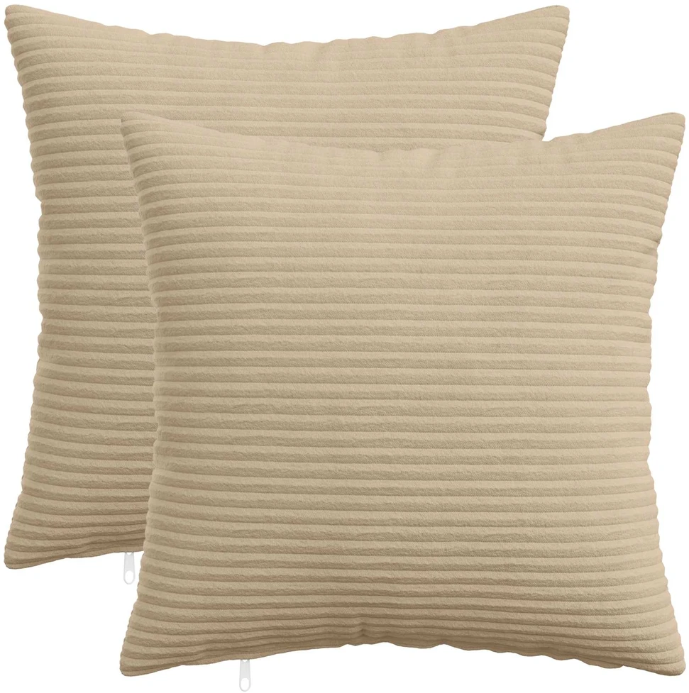 Pagalvėlės užvalkalas 2 vnt. HEERLEN Taupe 30 x 30 cm mančester