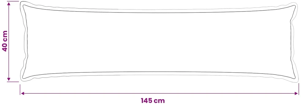 Pagalvėlės užvalkalas 2 vnt. HOUTEN Balta 40 x 145 cm