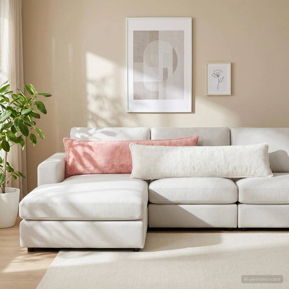 Pagalvėlės užvalkalas 2 vnt. HOUTEN Balta 40 x 145 cm