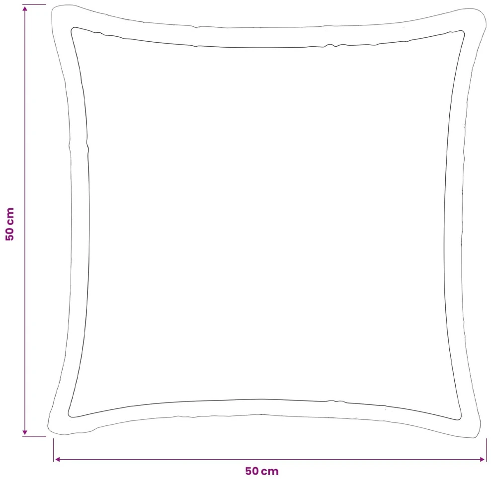 Pagalvėlės užvalkalas 2 vnt. HOUTEN Juoda 50 x 50 cm Flanelė