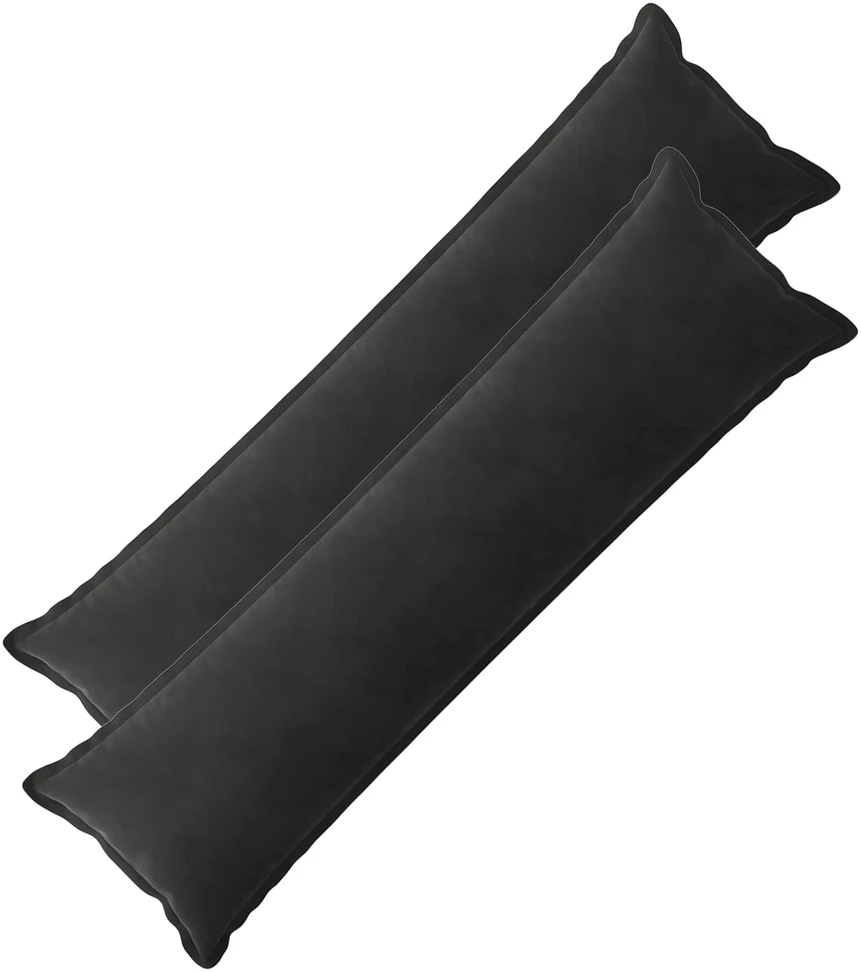 Pagalvėlės užvalkalas 2 vnt. HOUTEN Juoda 40 x 145 cm Aksomas