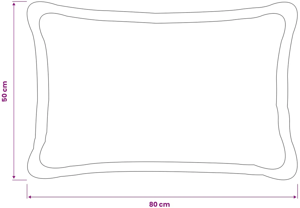 Pagalvėlės užvalkalas 2 vnt. HOUTEN Tamsiai pilka 50 x 80 cm