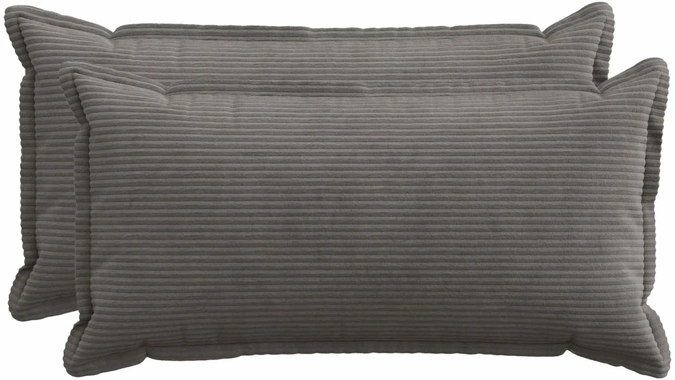 Pagalvėlės užvalkalas 2 vnt. HOUTEN Tamsiai pilka 40 x 80 cm