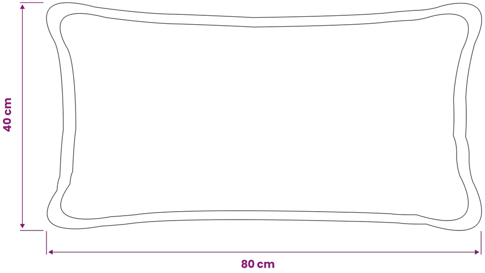 Pagalvėlės užvalkalas 2 vnt. HOUTEN Tamsiai pilka 40 x 80 cm
