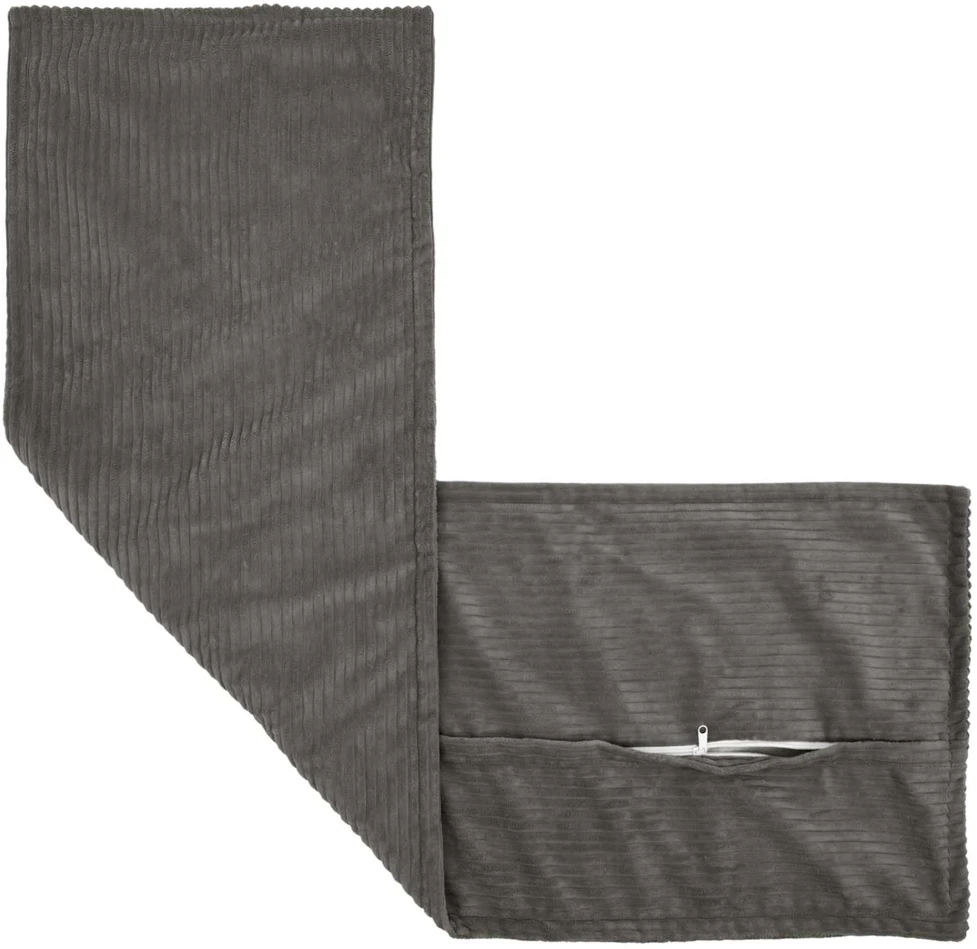 Pagalvėlės užvalkalas 2 vnt. HOUTEN Tamsiai pilka 40 x 145 cm