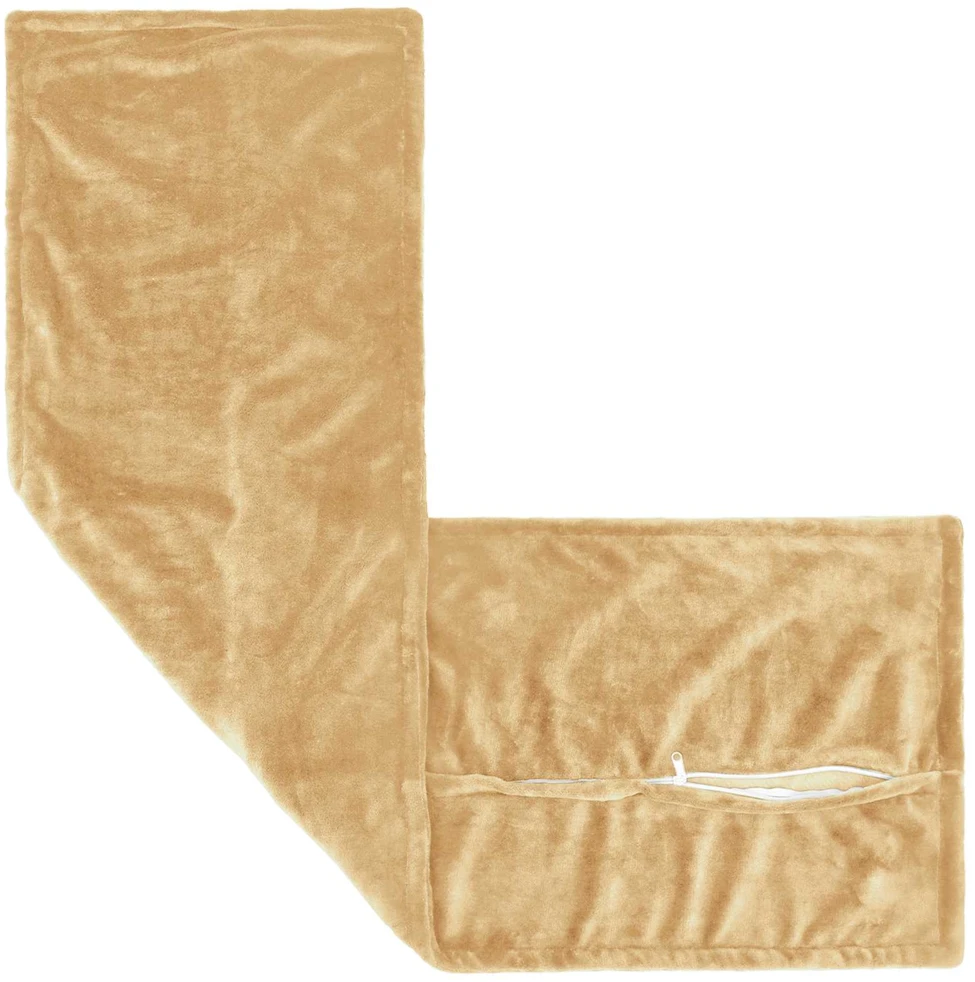 Pagalvėlės užvalkalas 2 vnt. HOUTEN Taupe 40 x 145 cm Flanelė