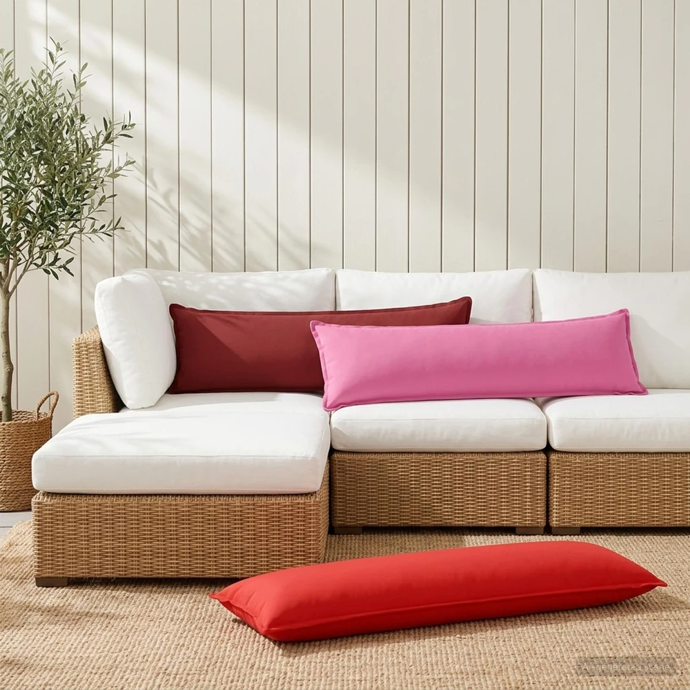 Pagalvėlės užvalkalas 2 vnt. HOUTEN Vyno raudona 40 x 145 cm