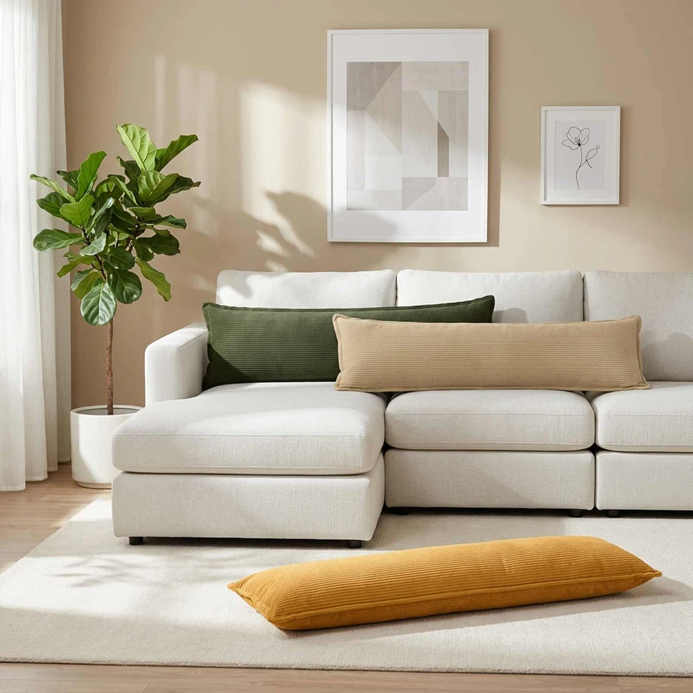 Pagalvėlės užvalkalas 2 vnt. HOUTEN Žalia 40 x 145 cm mančester