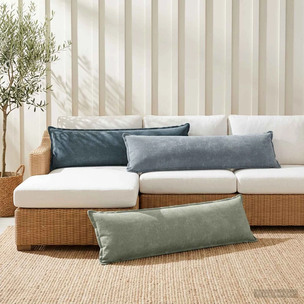 Pagalvėlės užvalkalas 2 vnt. HOUTEN Žalia 40 x 145 cm