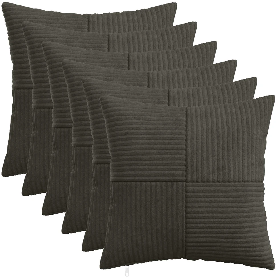 Pagalvėlės užvalkalas 6 pcs ALMELO Antracito 30 x 30 cm