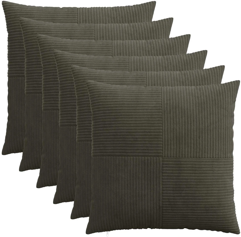 Pagalvėlės užvalkalas 6 pcs ALMELO Antracito 65 x 65 cm