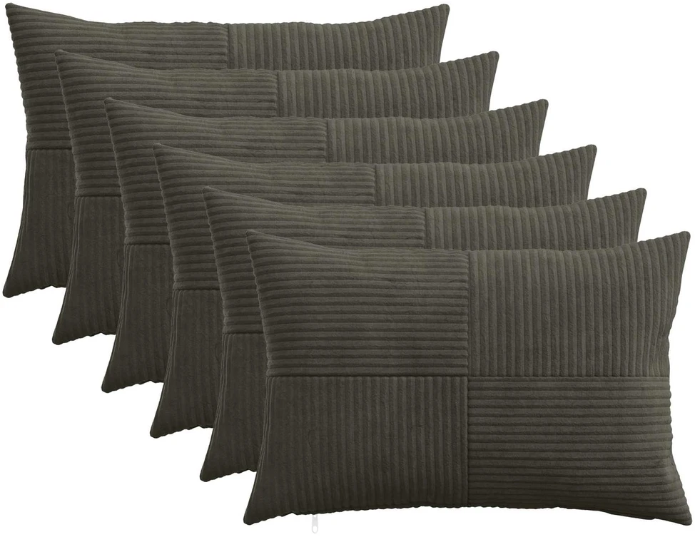 Pagalvėlės užvalkalas 6 pcs ALMELO Antracito 50 x 75 cm