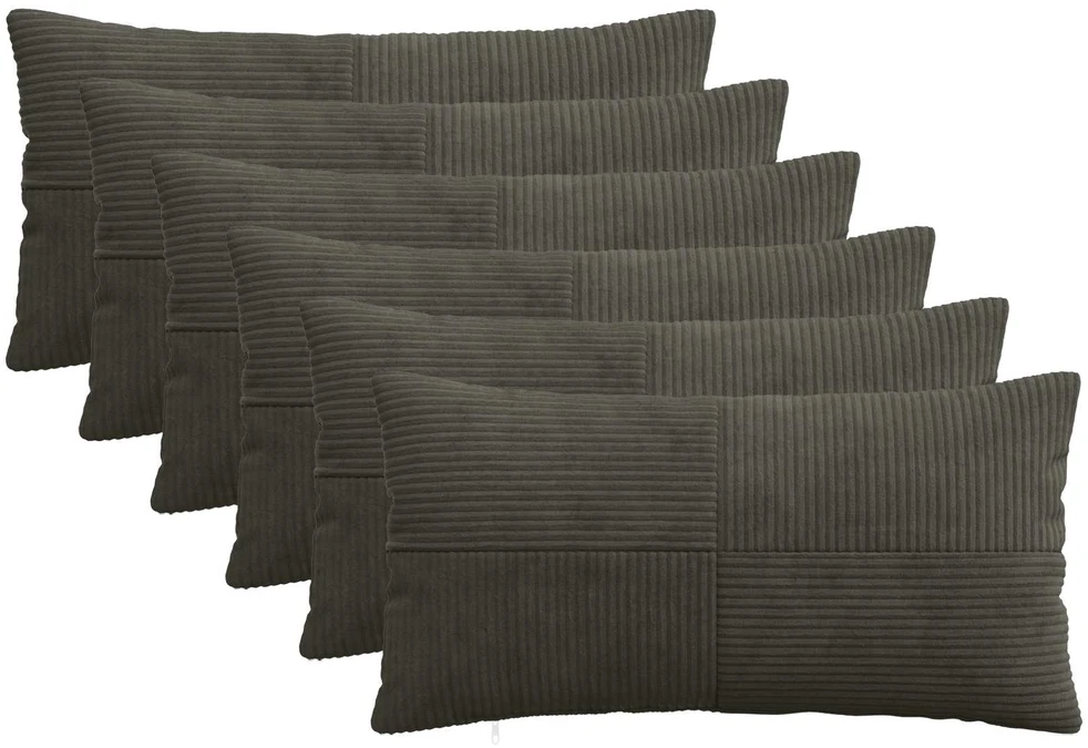 Pagalvėlės užvalkalas 6 pcs ALMELO Antracito 40 x 70 cm