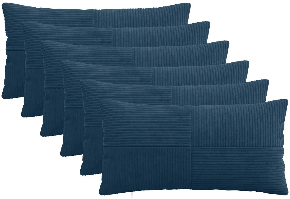 Pagalvėlės užvalkalas 6 pcs ALMELO Jūrinė mėlyna 40 x 70 cm