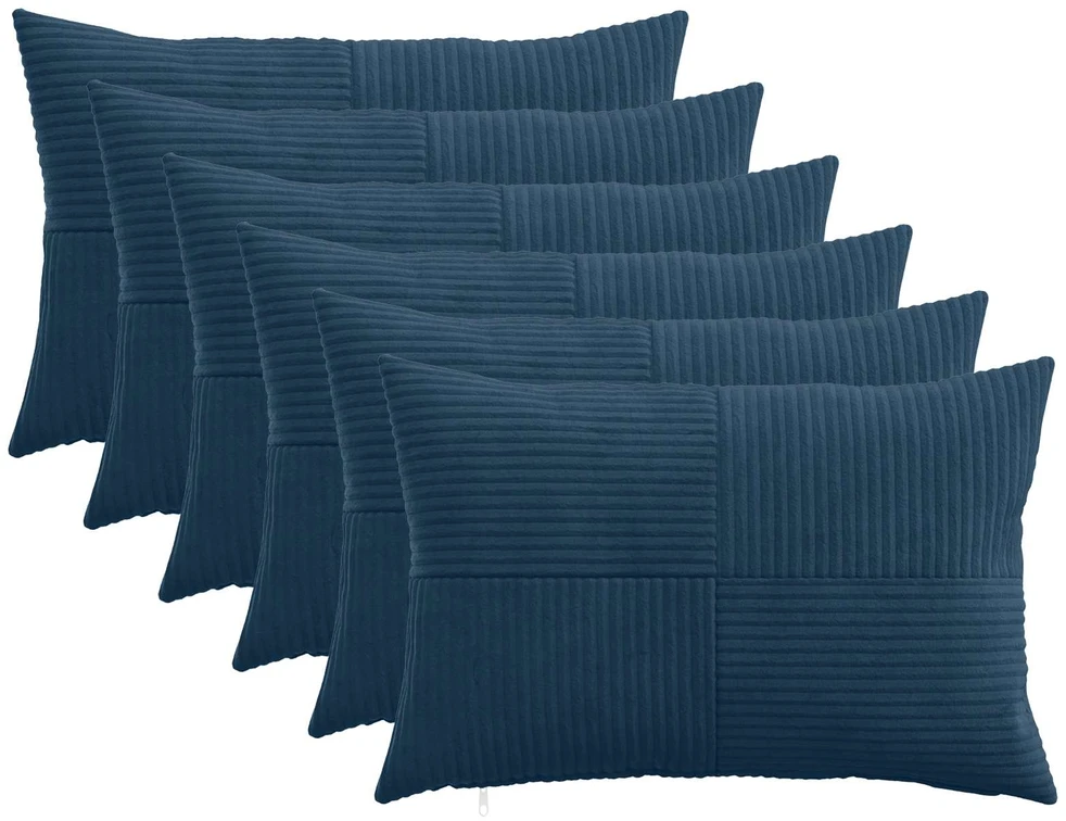 Pagalvėlės užvalkalas 6 pcs ALMELO Jūrinė mėlyna 50 x 70 cm
