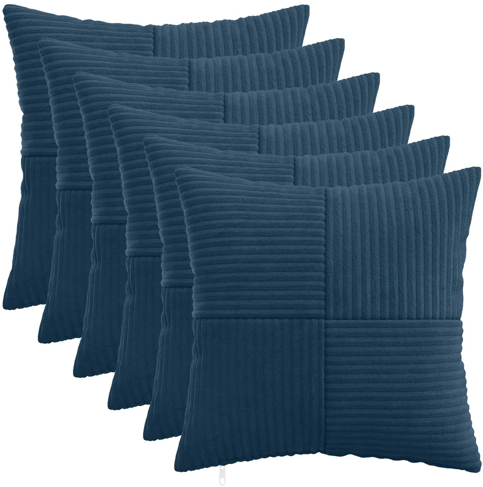 Pagalvėlės užvalkalas 6 pcs ALMELO Jūrinė mėlyna 50 x 50 cm