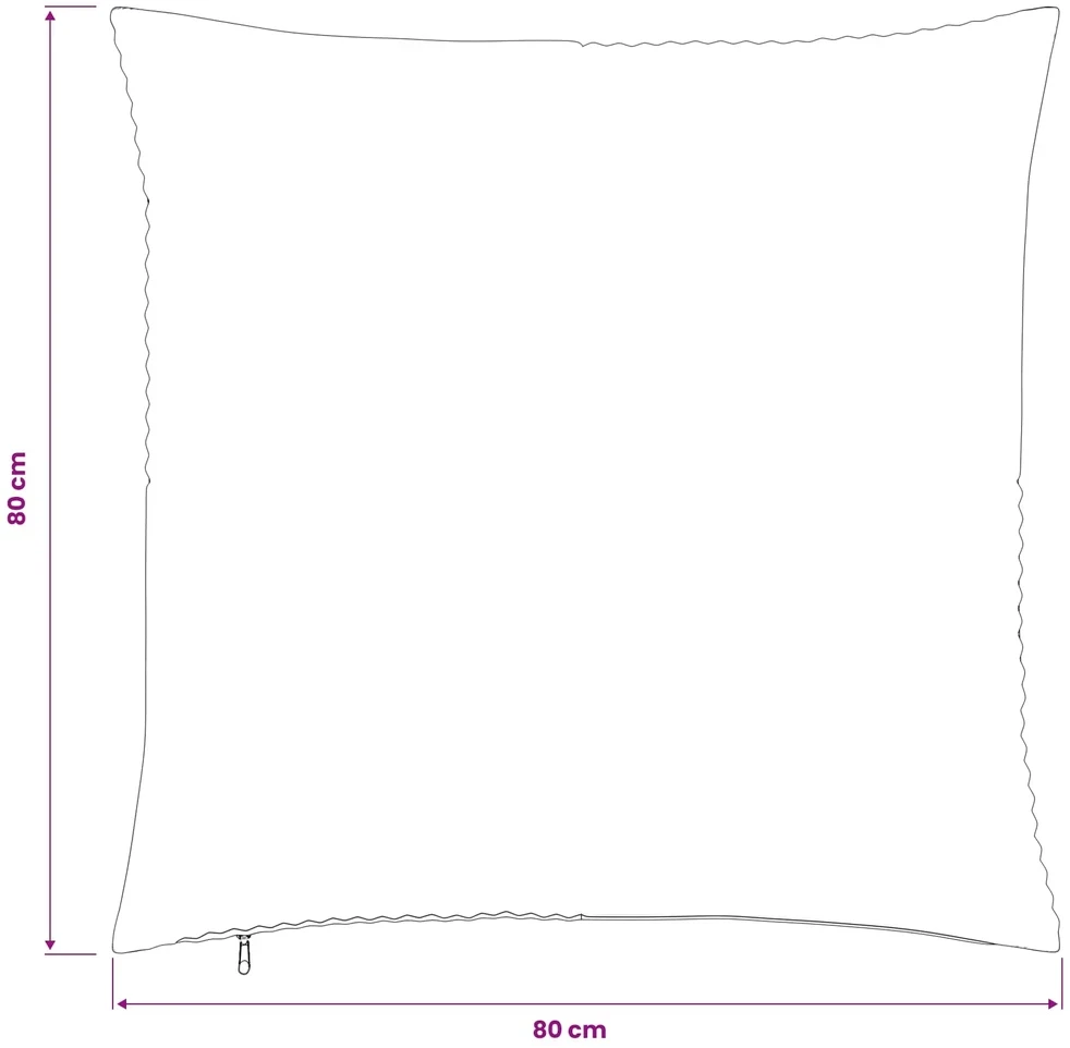 Pagalvėlės užvalkalas 6 pcs ALMELO Kreminė 80 x 80 cm mančester