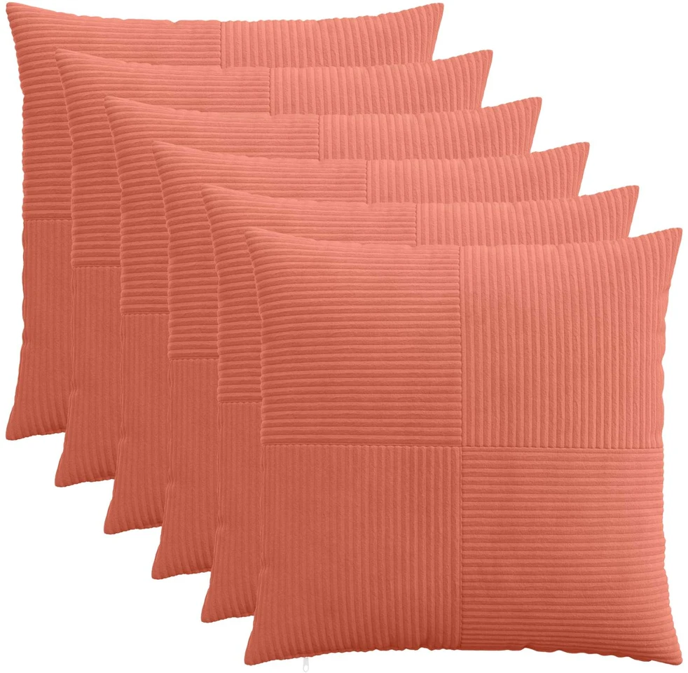 Pagalvėlės užvalkalas 6 pcs ALMELO Raudona oranžinė 70 x 70 cm