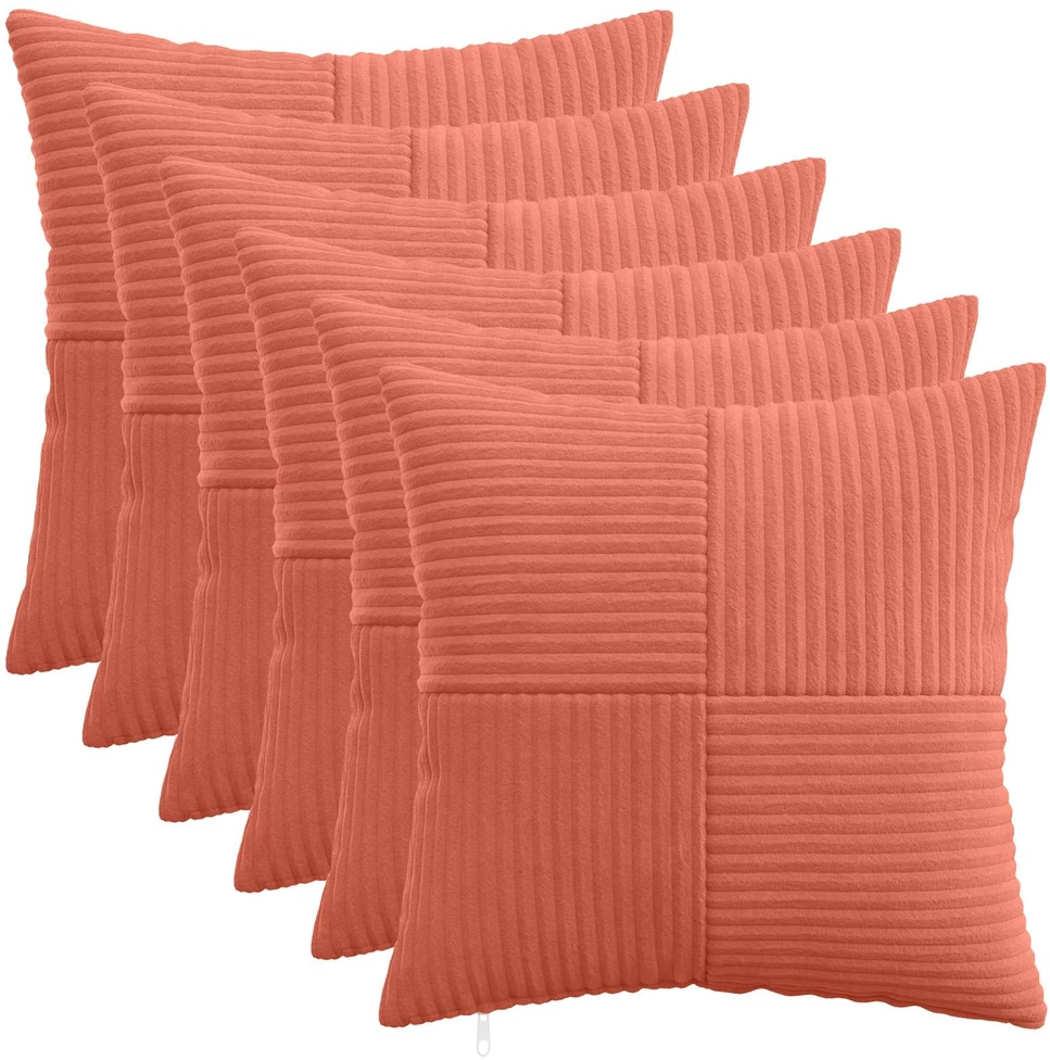 Pagalvėlės užvalkalas 6 pcs ALMELO Raudona oranžinė 35 x 35 cm
