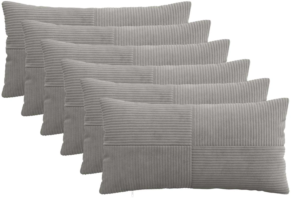 Pagalvėlės užvalkalas 6 pcs ALMELO Šviesiai pilka 40 x 70 cm