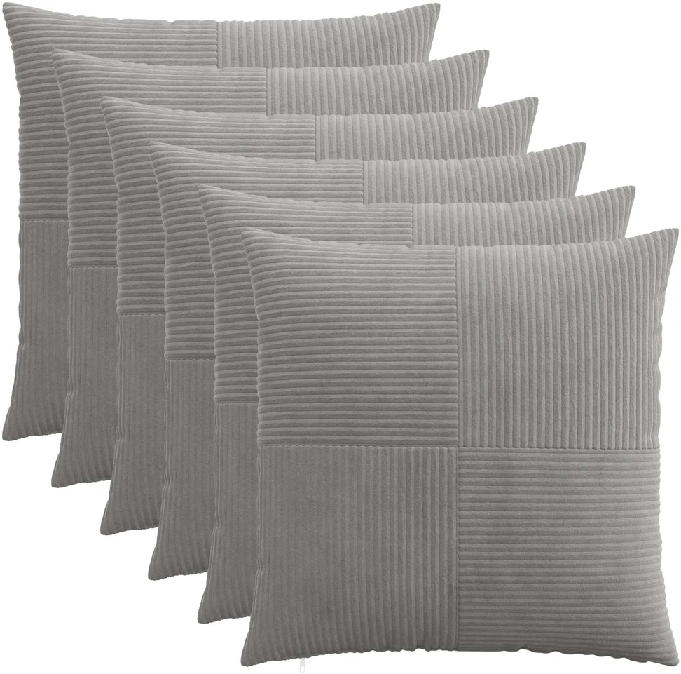 Pagalvėlės užvalkalas 6 pcs ALMELO Šviesiai pilka 70 x 70 cm
