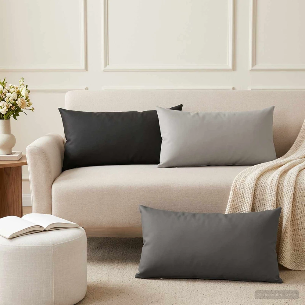 Pagalvėlės užvalkalas 6 pcs HEERLEN Antracito 40 x 80 cm
