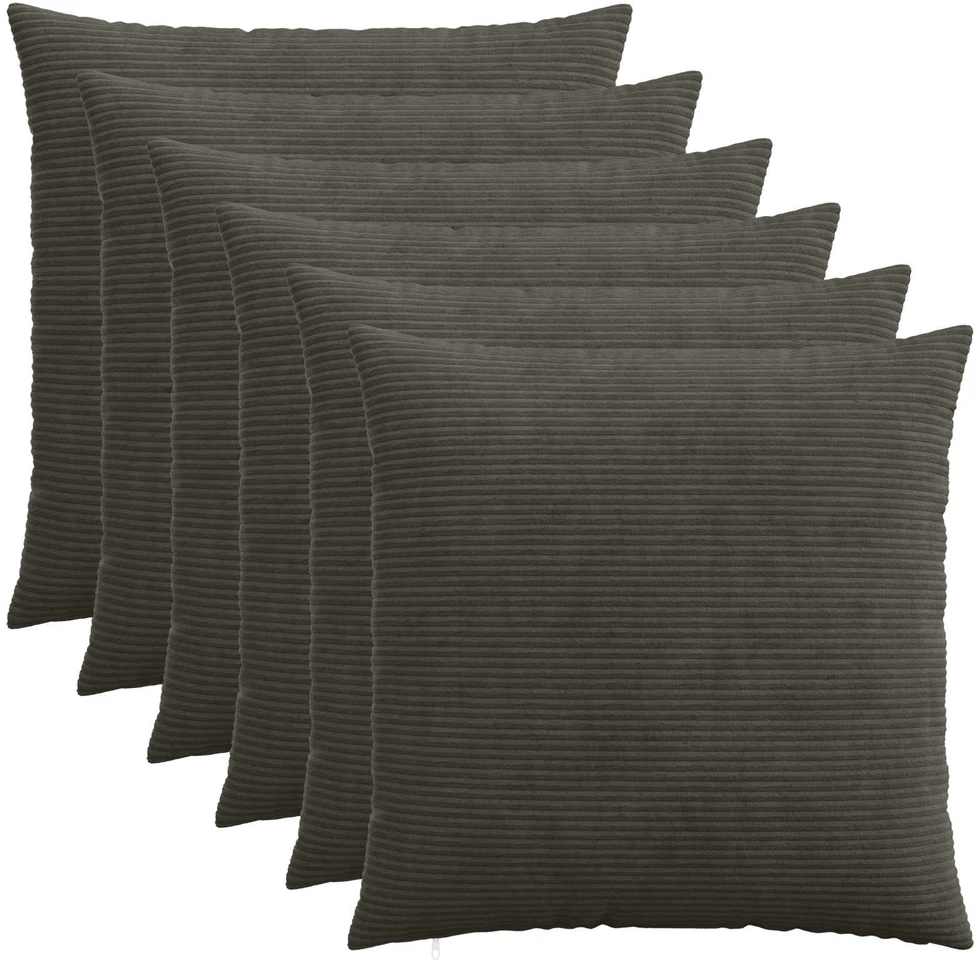 Pagalvėlės užvalkalas 6 pcs HEERLEN Antracito 55 x 55 cm