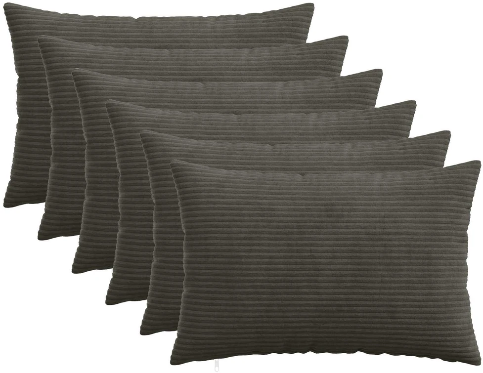 Pagalvėlės užvalkalas 6 pcs HEERLEN Antracito 50 x 75 cm