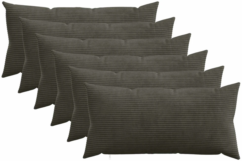 Pagalvėlės užvalkalas 6 pcs HEERLEN Antracito 40 x 80 cm