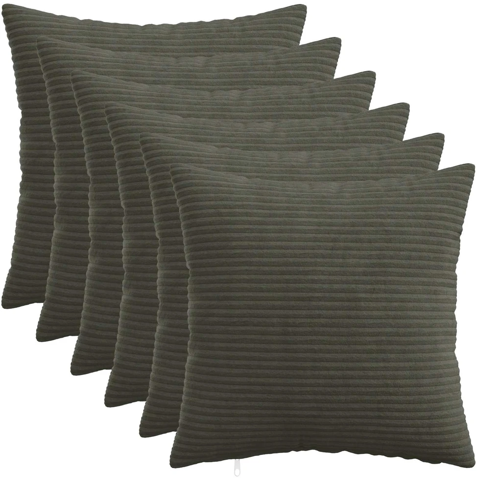 Pagalvėlės užvalkalas 6 pcs HEERLEN Antracito 50 x 50 cm