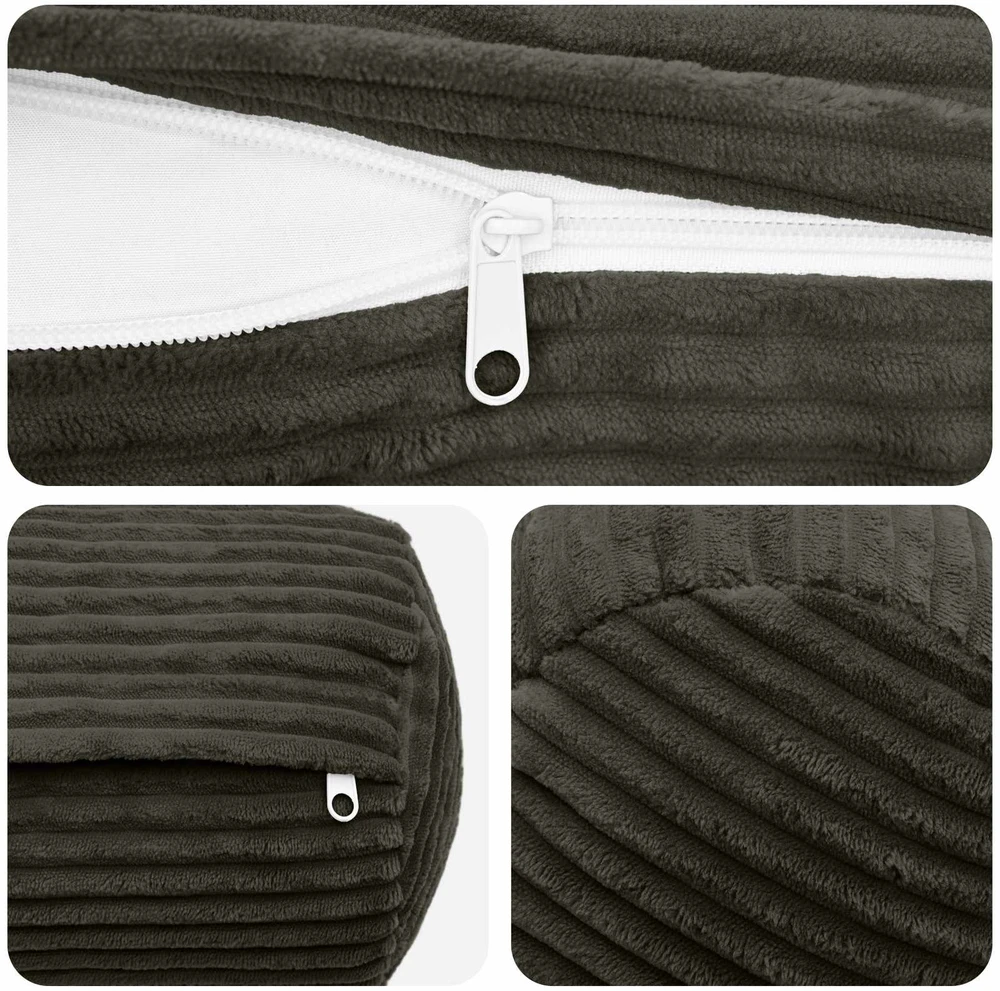 Pagalvėlės užvalkalas 6 pcs HEERLEN Antracito Ø 15 x 40 cm