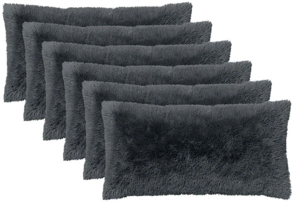Pagalvėlės užvalkalas 6 pcs HEERLEN Antracito 40 x 80 cm