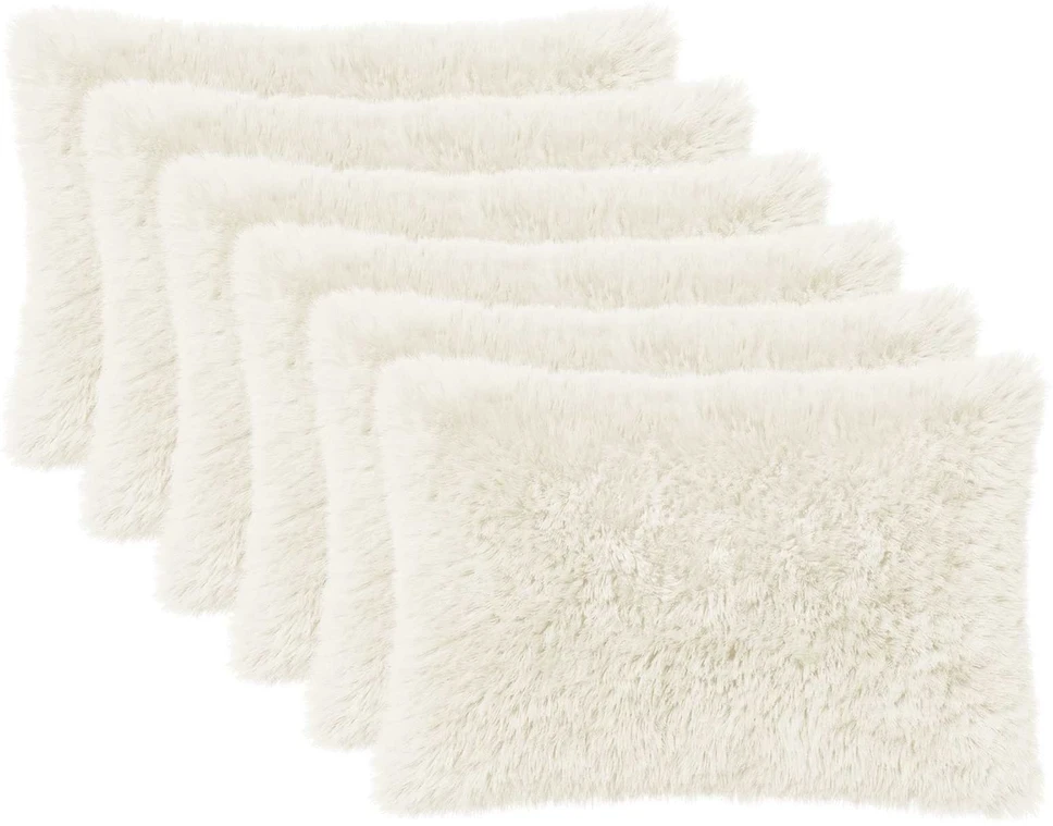 Pagalvėlės užvalkalas 6 pcs HEERLEN Balta 50 x 70 cm PV pūkinis