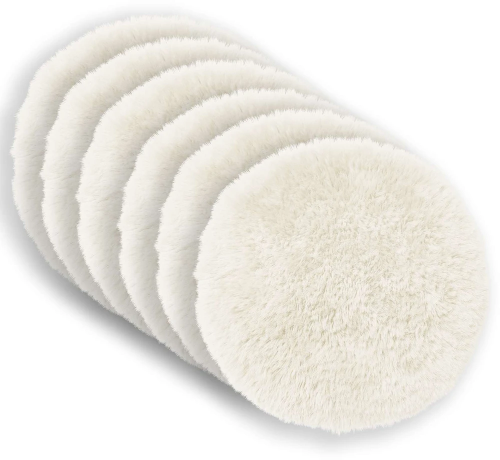 Pagalvėlės užvalkalas 6 pcs HEERLEN Balta Ø 40 cm PV pūkinis