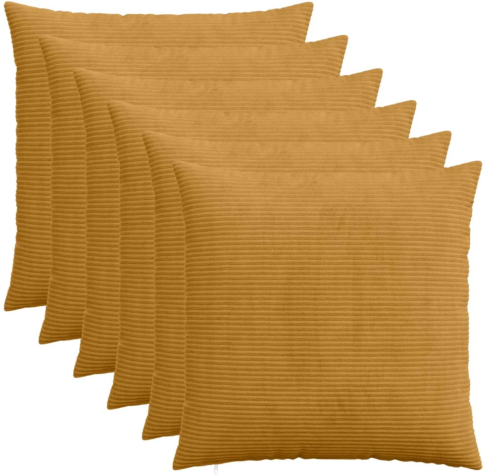Pagalvėlės užvalkalas 6 pcs HEERLEN Geltona 60 x 60 cm